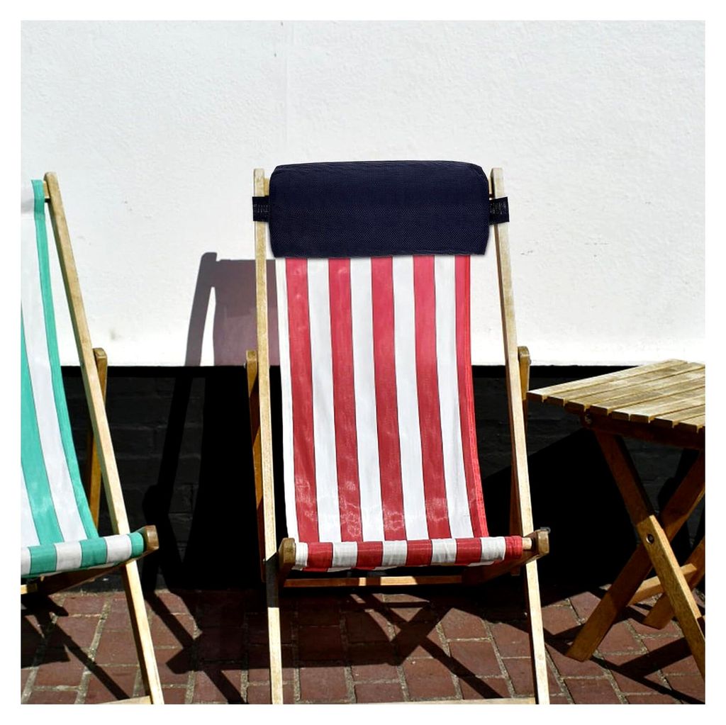 Ergonomisches Kopfkissen für Klappstühle in Navyblau – Weiches Polster zur Nackenstütze, Komfortable Auflage für Garten- und Strandstühle, A...