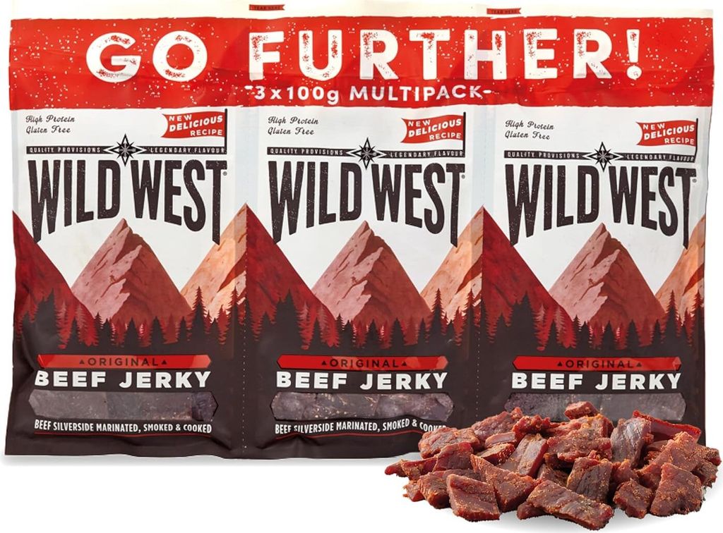 Wild West Beef Jerky 3 x 100g Multipack Original Produktbild 