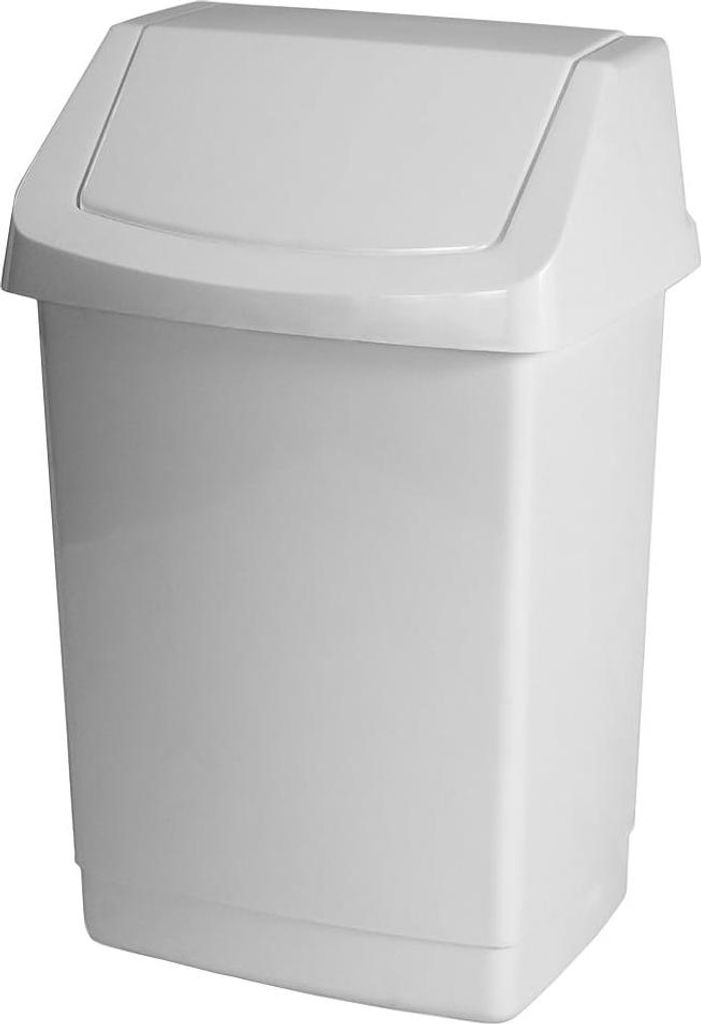 Abfalleimer Weiß Klicksystem - 9 x 7,4 x 15 cm