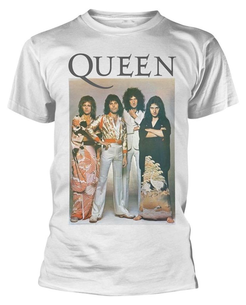 Queen - T-Shirt für Herren/Damen Uni PH4929 (XXL) (Weiß)