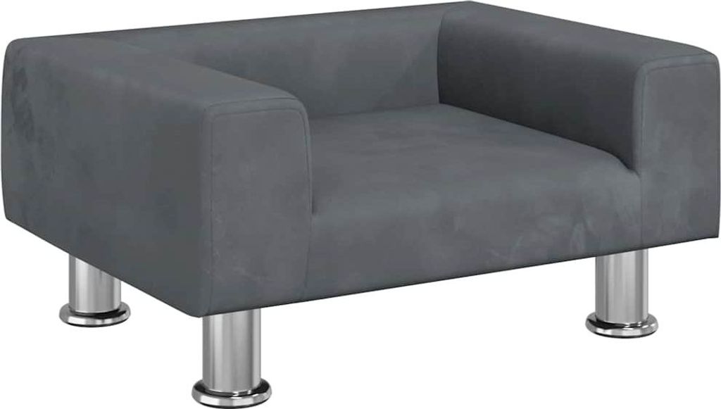 vidaXL Kindersofa Dunkelgrau 50x40x26,5 cm Samt