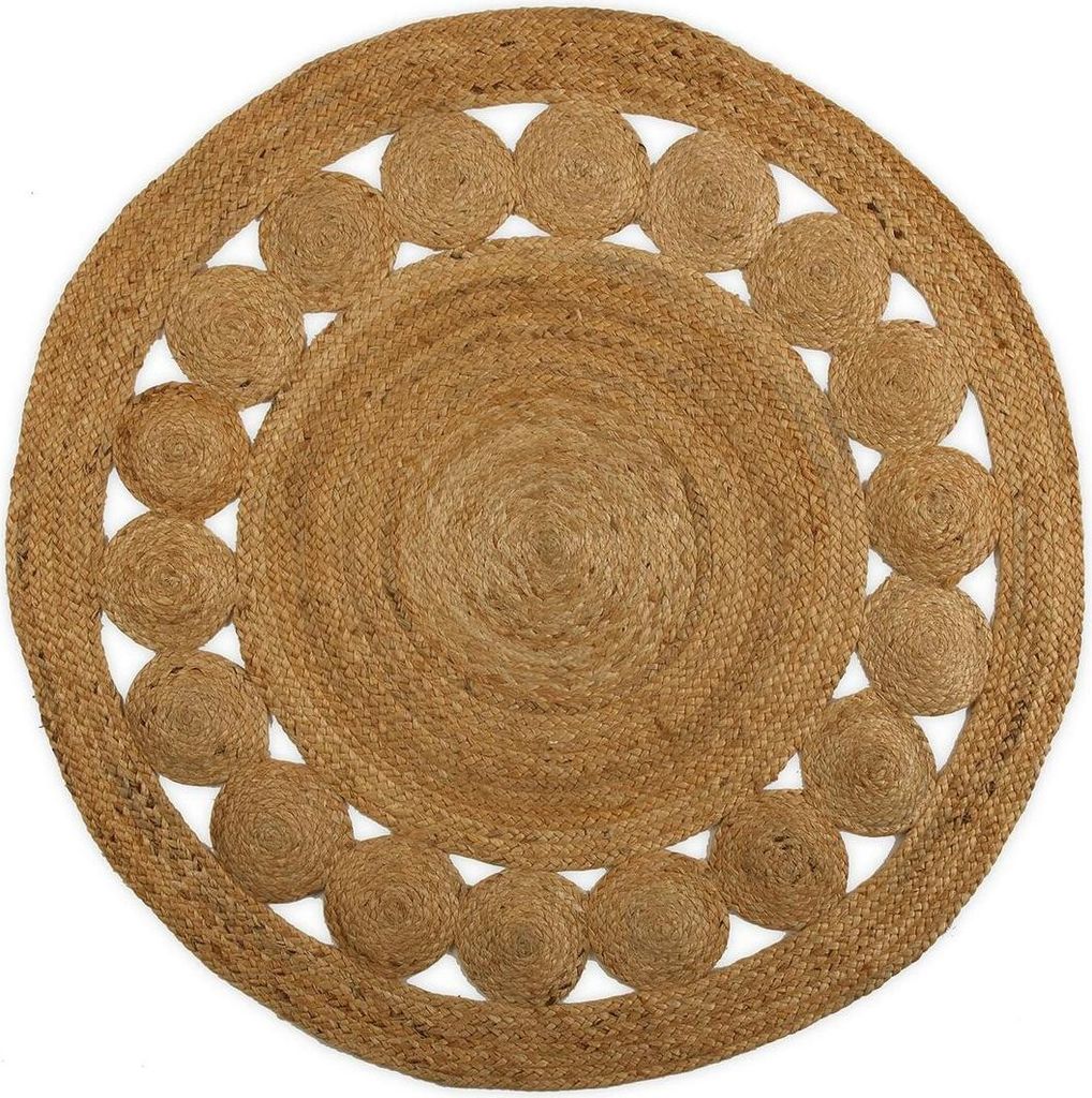 Versa Rug Ø 120 cm Kreise Rattan Jute