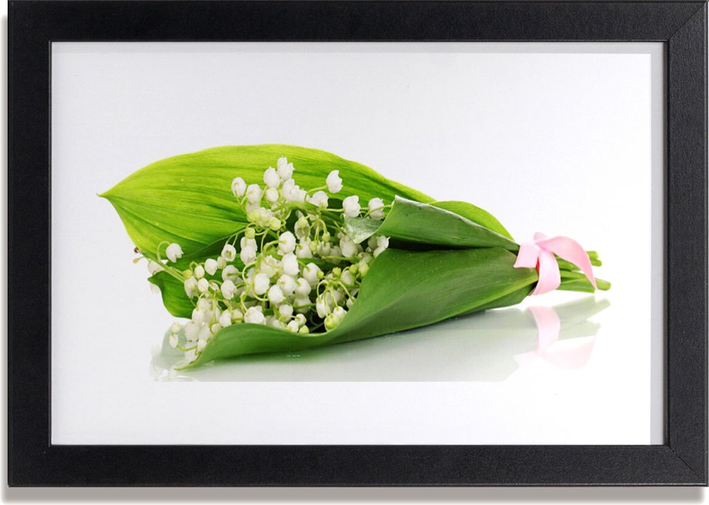 Bild 30x20 MDF-Rahmen Wandkunst Blumen Pflanzen Natur