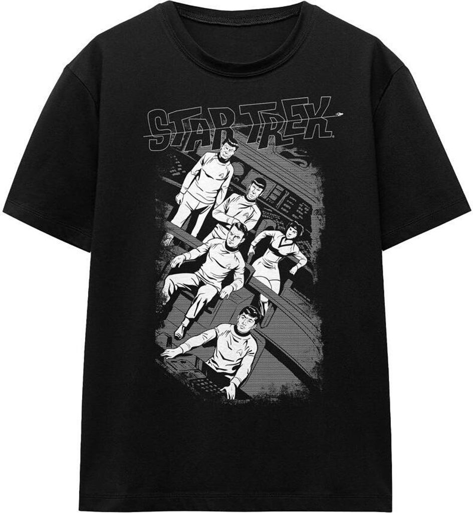 Star Trek - "Tilted Bridge" T-Shirt für Herren/Damen Uni TV16223 (M) (Schwarz)