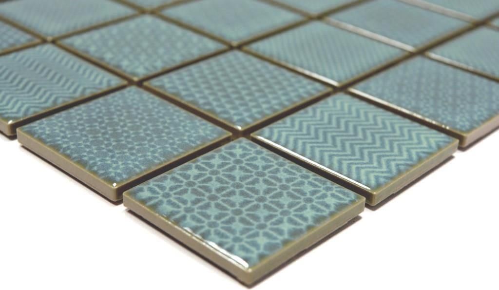 Handmuster Mosaikfliese seladon grün BAD Pool Produktbild 