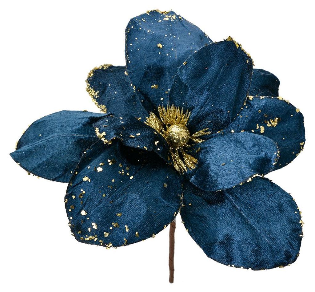 Clayre & Eef Fleur artificielle Ø 25x25 cm Bleu Plastique Image du produit 