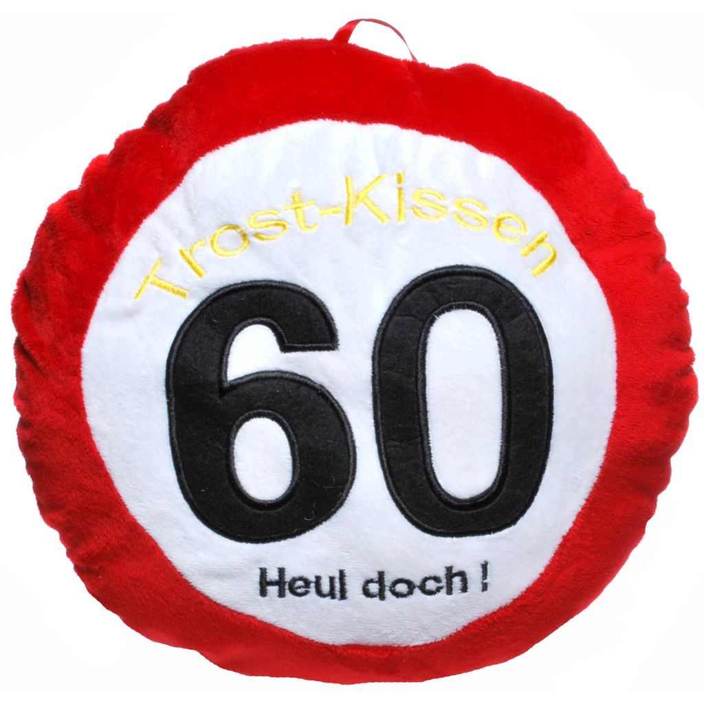 1 PLÜSCH KISSEN Material: 100 % Polyester  60. GEBURTSTAG Produktbild 