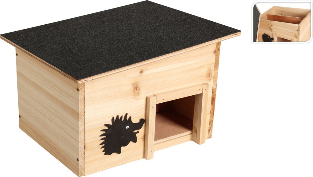 Igelhaus Igelhöhle 32x26x20,5cm Dach aus Bitumen Produktbild 