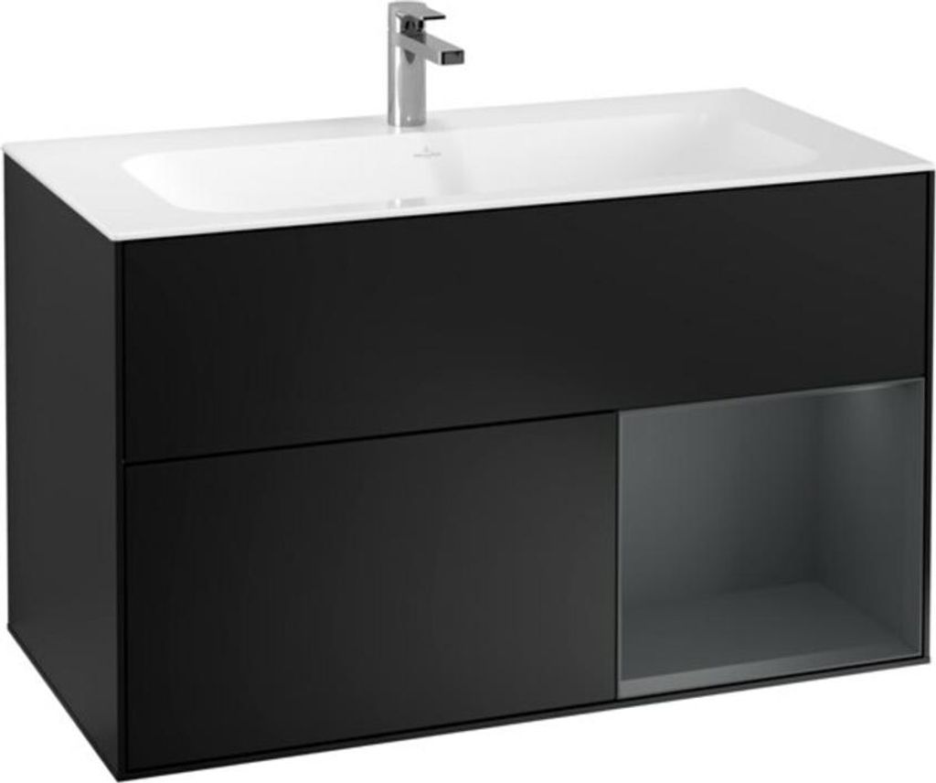 V&B Waschtischunterschrank Wandbeleuchtung Finion 99,6x59,1cm, Rg r md b m Lac, bla m Lac