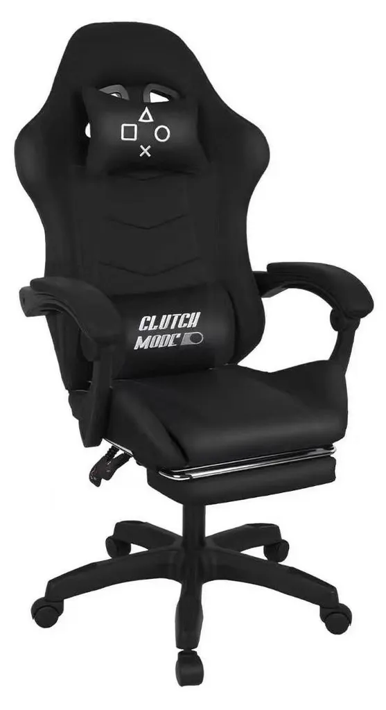Chaise Gaming contre le Mal de Dos avec Soutien Lombaire Noir Clutch