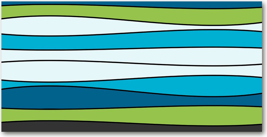 Tulup Leinwandbild - 140x70 cm - Wandkunst - Drucke auf Leinwand - Leinwanddruck - Kunst: modern & klassisch - Mehrfarbig - Farbige Streifen
