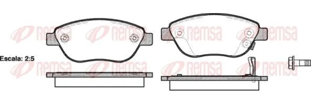 Plaquettes de Frein Silencieuses REMSA 0859.21 avec Technologie OE