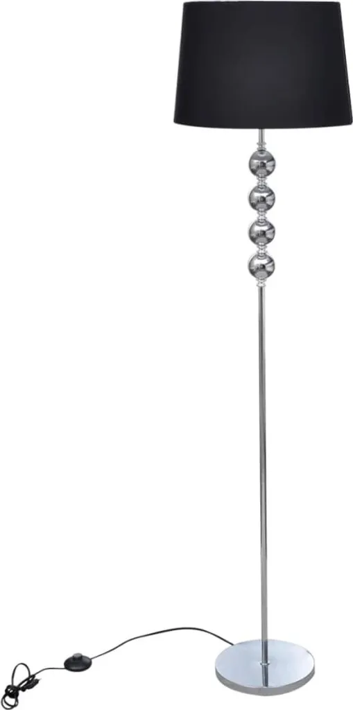 Lampadaire design avec élément décoratif à 4 boules sombres
