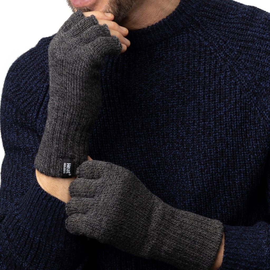Herren Fingerlose Handschuhe – Anthrazit