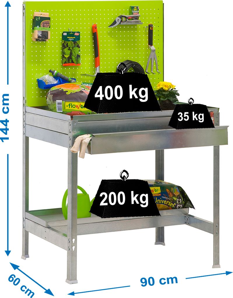 Stadtgarten SIMONGARDEN BT2 BOX 900x600 GALVA/GRÜN