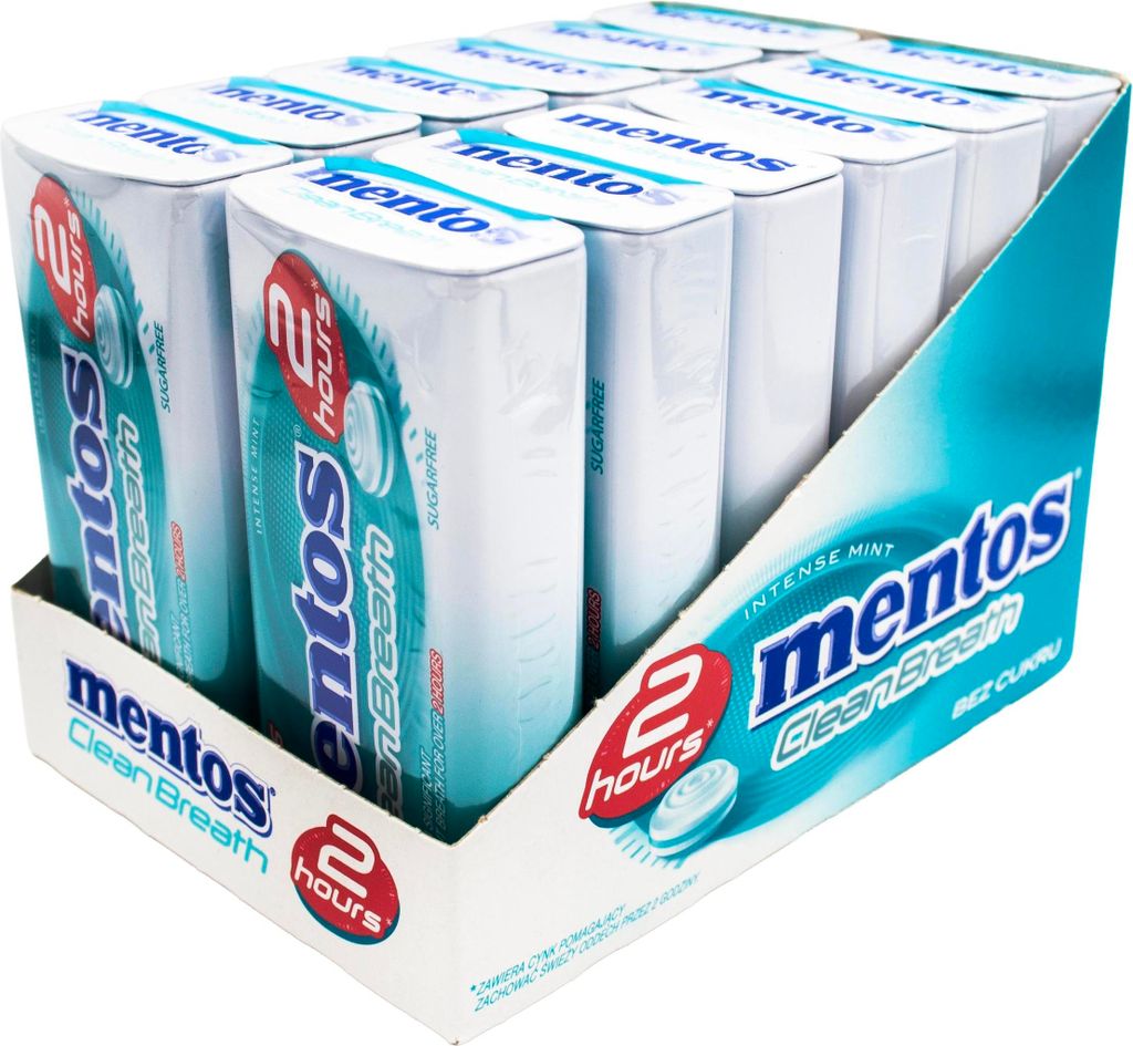 Mentos Clean Breath Intensive Minze Tin 12X35G