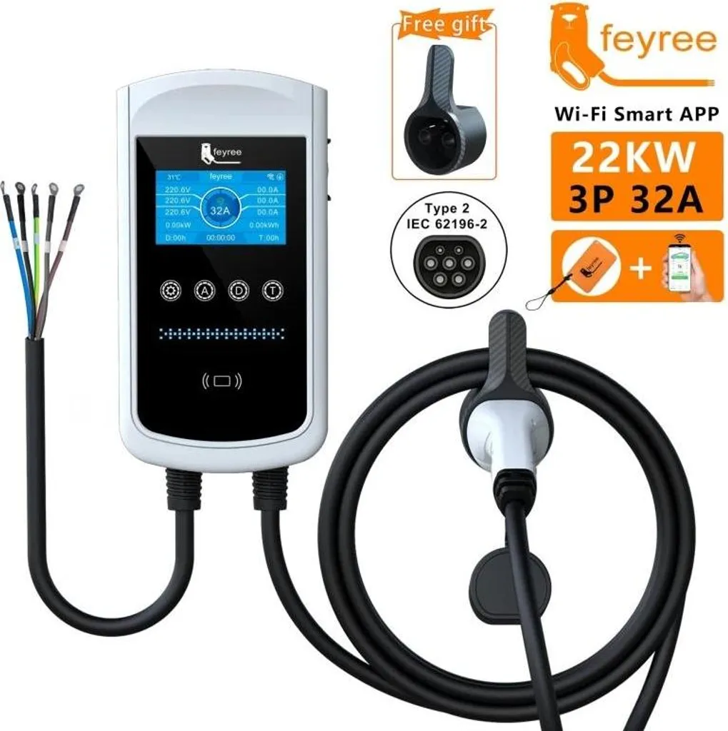 Chargeur 22kW Triphasé Type 2 : Protections Multiples et Gestion Smart