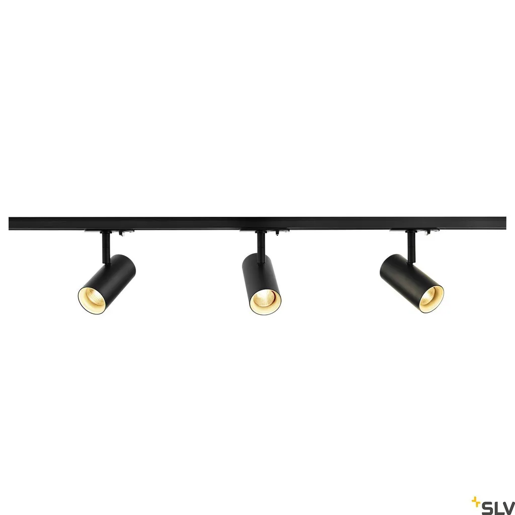 Rail électrique pour spot LED cuisine et salon kit noir complet