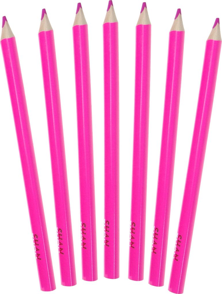Shan Pink jumbo dicke dreieckige Bleistifte 12 Stück