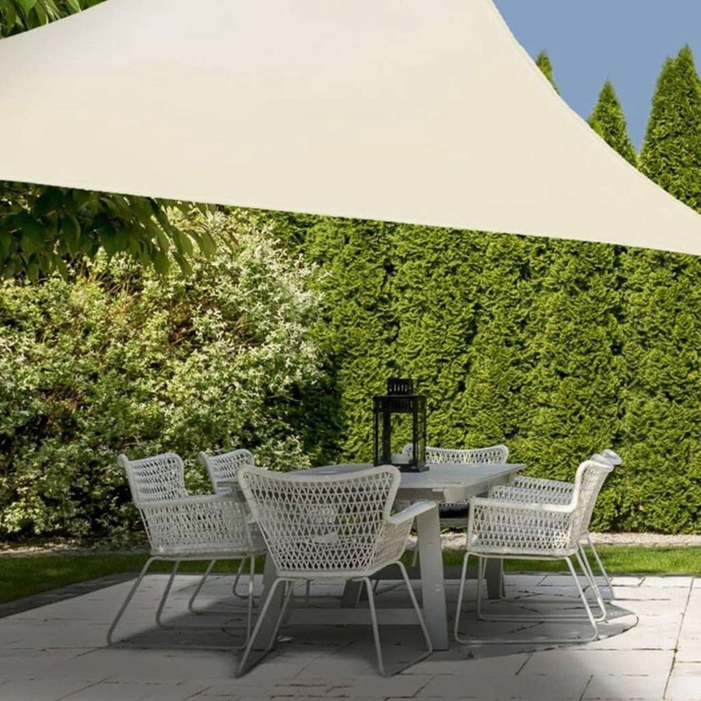 ProGarden Sonnensegel 3x3x3 m Cremeweiß Dreieckig