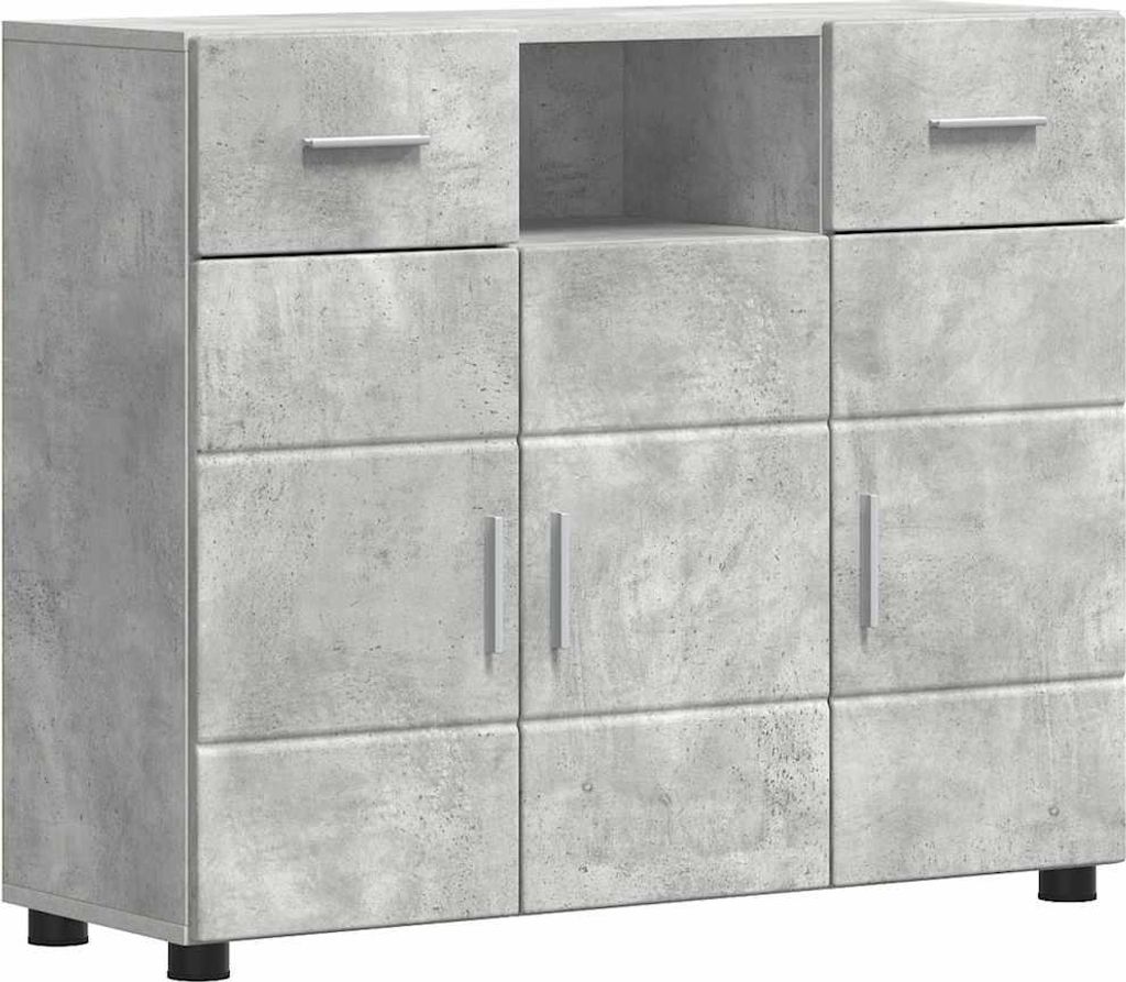 vidaXL Armadio in legno grigio cemento 88,5 x 30,5 x 73 cm Immagine del prodotto 