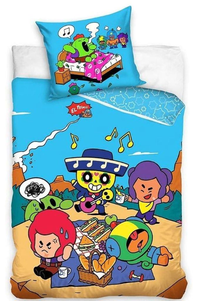 Brawl Stars Bettwäsche 2-teilig 135x200 80x80 cm Set für Produktbild 