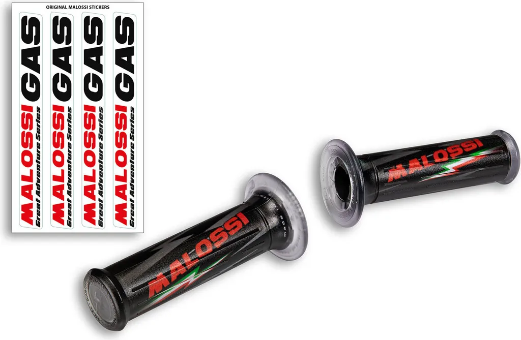 Malossi GAS Paire de Poignées Universelles Noir 22/24 mm Version Fermé