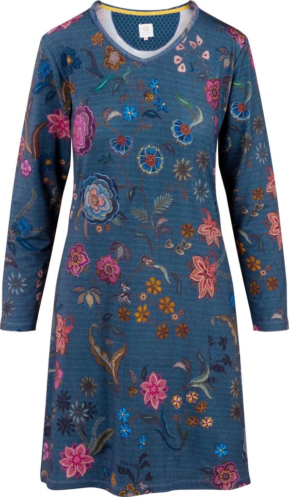 Pip Studio Dana Long Sleeve Nightdress Coco Flower Farbe Blue Größe XXL