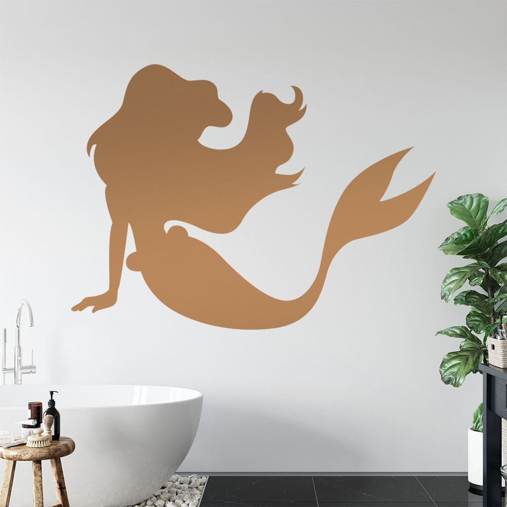 Meerjungfrau Wandtattoo in 6 Größen - Wandaufkleber Wall Sticker - Dekoration, Küche, Wohnzimmer, Schlafzimmer, Badezimmer