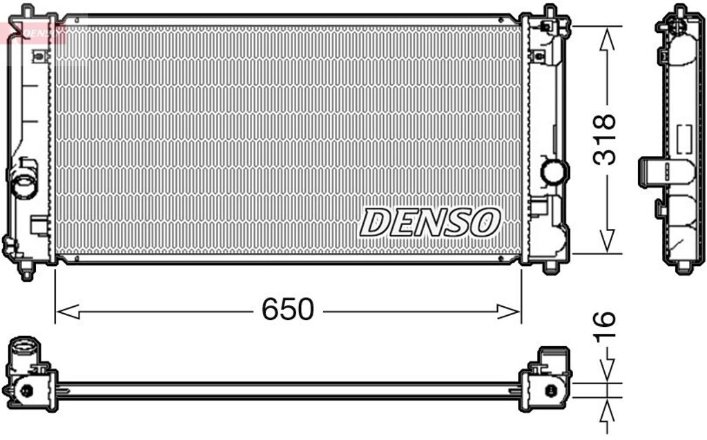 DENSO DRM50081 Kühler Wasserkühler Motorkühler für TOYOTA MR 2 III (ZZW3)