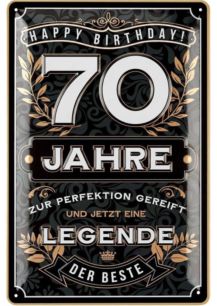 Blechschild 70 Schild Geburtstag - 70 JAHRE LEGENDE - Produktbild 