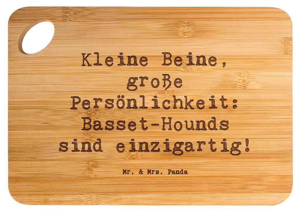 Mr. & Mrs. Panda Holzbrett Spruch Basset Hound Produktbild 