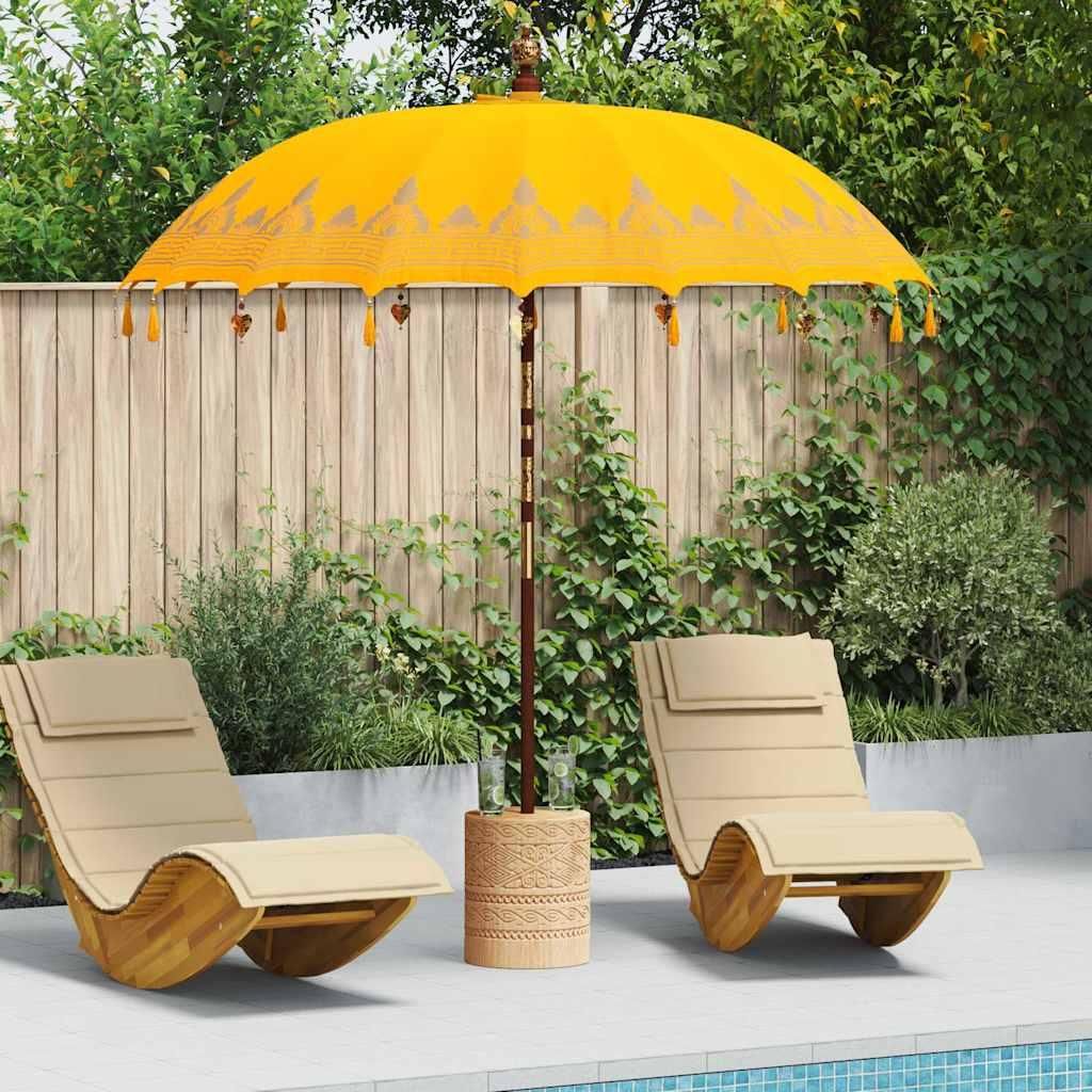 vidaXL Balijský slunečník žlutý 215 x 215 x 260 cm Obrázek produktu 