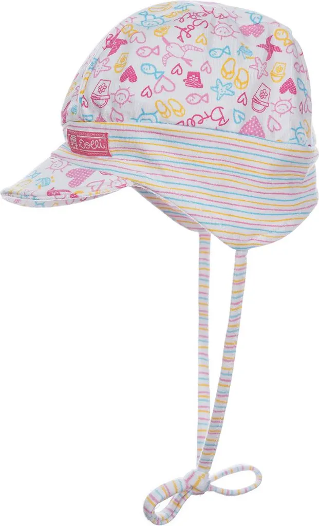 Cappello Döll Bambina con Cravatta - Protezione Solare in Cotone Soft