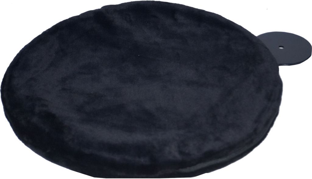 Active Cats Schlafmulde mit schwarzem Metallrahmen und Plüsch-Bezug Ø 50 cm - Schwarz #1