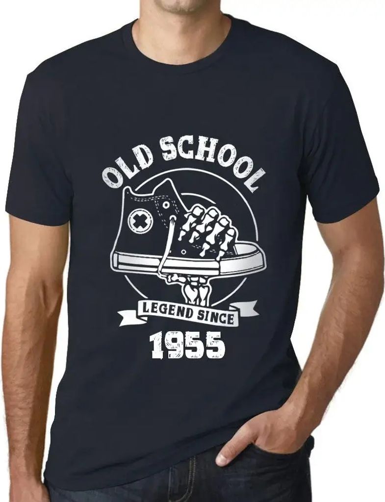 Herren Grafik T-Shirt Eine Legende der alten Schule seit 1955 – Old School Legend Since 1955 – Geschenk 69. Geburtstag Jahrestag 69 Jahre Jubil...