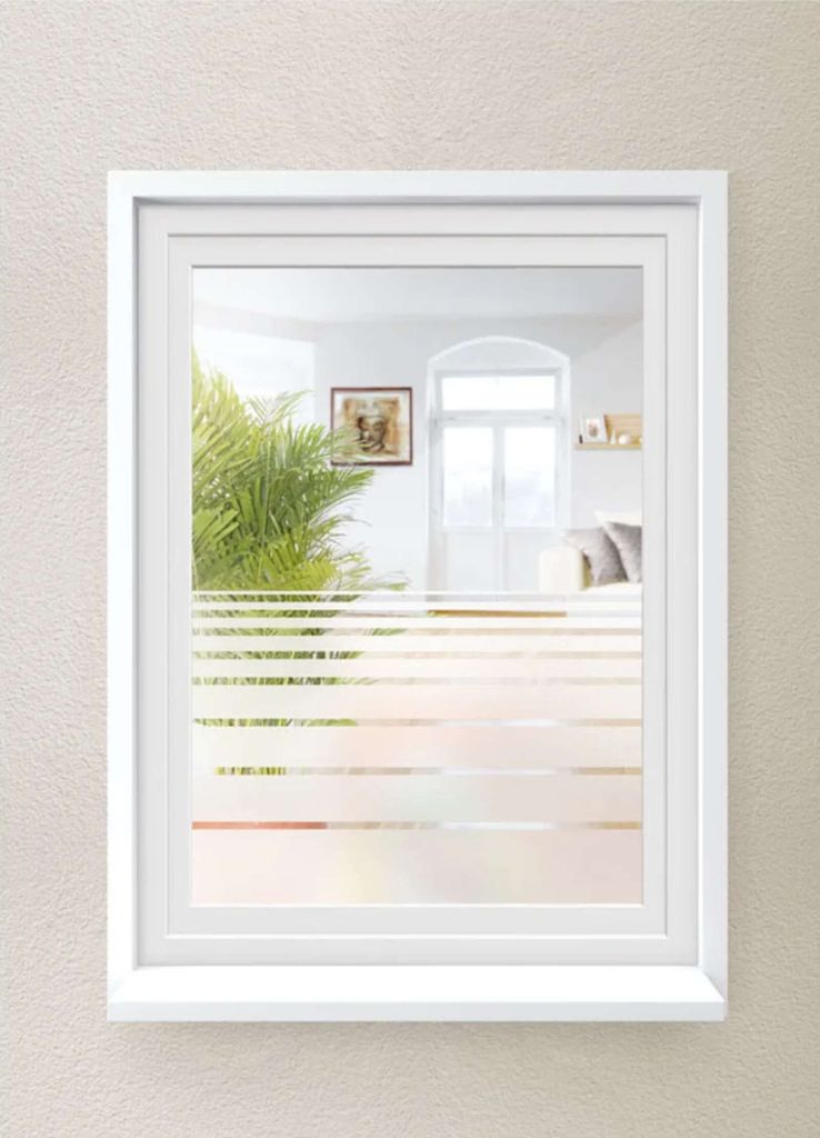 Livarno Fenster Sichtschutzfolie Glastür Sichtschutz Selbsthaftend Streifen