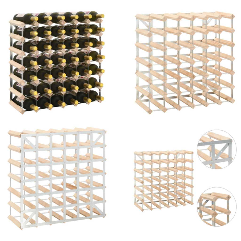 vidaXL Weinregal für 42 Flaschen Massivholz Kiefer - Weinregal - Weinregale - Flaschenregal - Flaschenregale