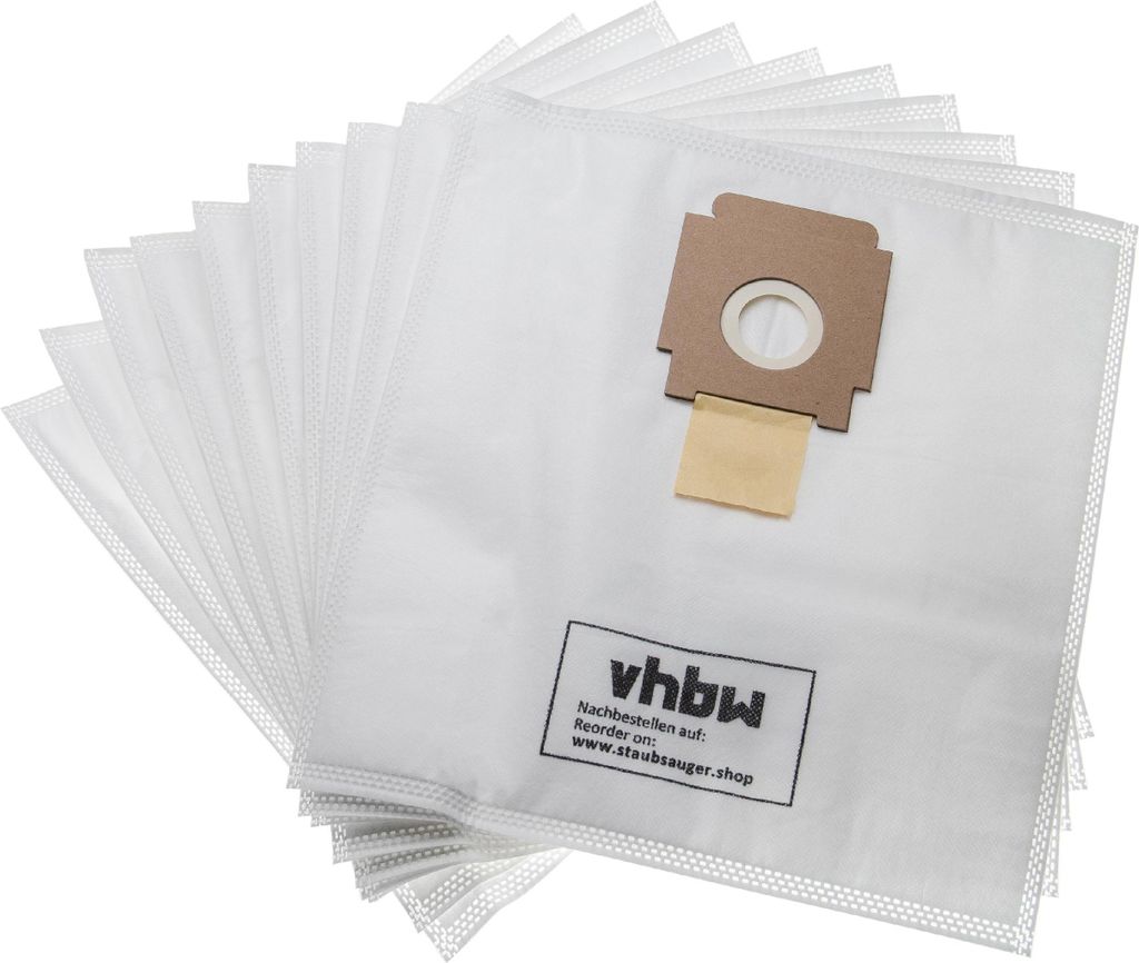 vhbw 10x Staubbeutel kompatibel mit Rowenta RO5030, RO5031, RO503111, RO503111410, RO506101410, RO5060, RO5061 Staubsauger - 33,3cm x 28cm Weiß