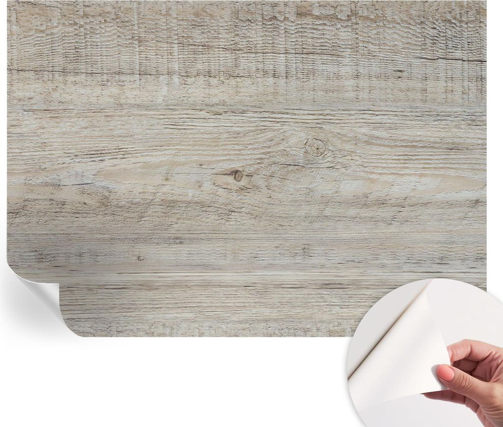 Selbstklebende Wandtapete - Dekorative Tapete für Wohnzimmer - Klebefolie für Wandbilder - Tapetenfolie für Wanddekoration - 312x219 cm - Holzringe
