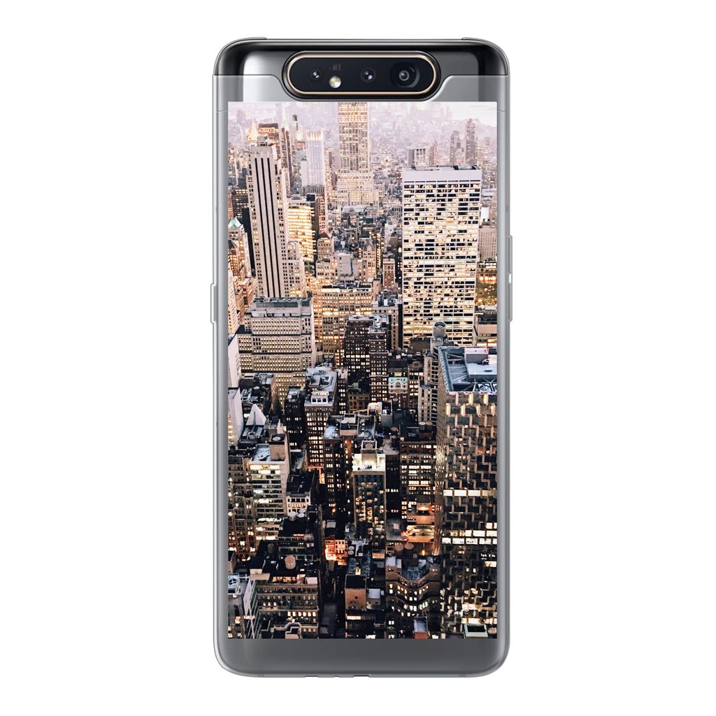 MuchoWow Handyhülle Schutzhülle Hülle für Samsung Galaxy A80 New York - NYC - Amerika Silikon Softcase Handy Hülle - Schutzdeckel