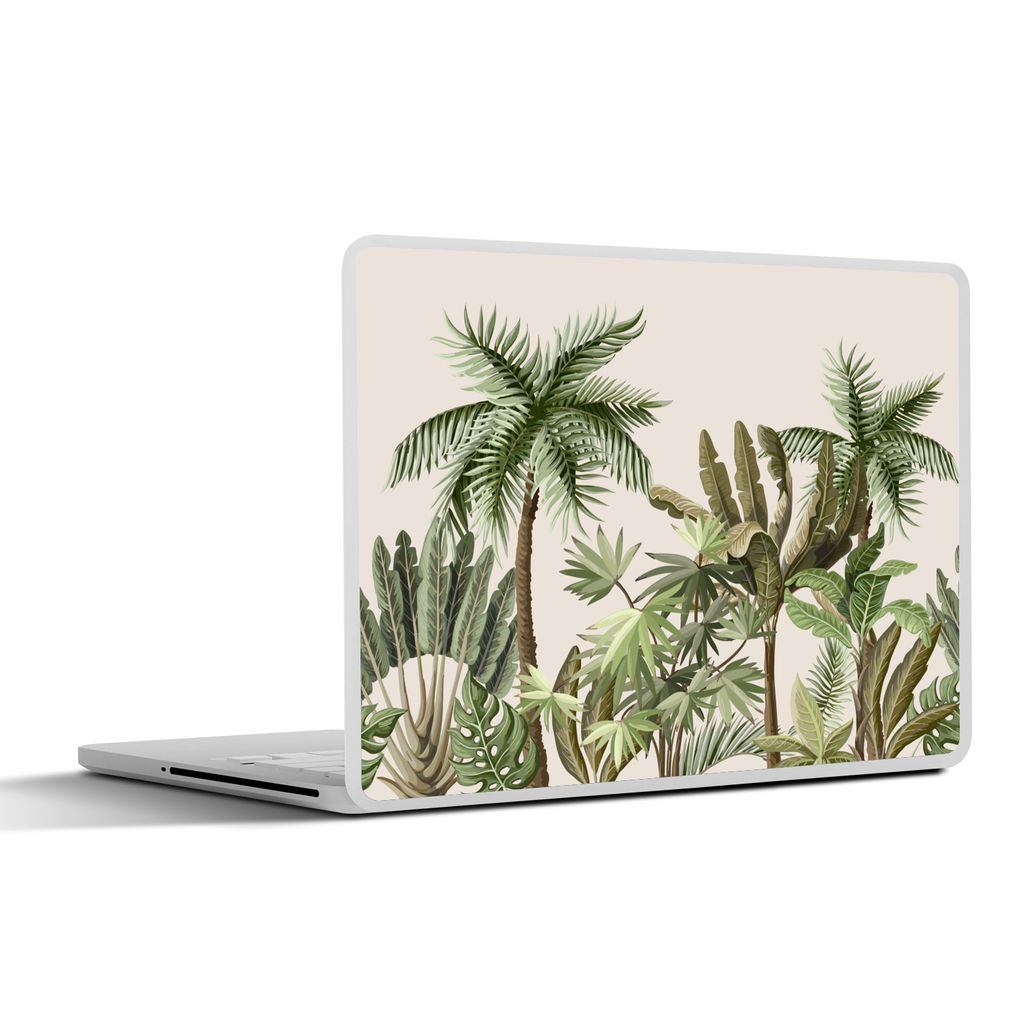 MuchoWow Laptop Aufkleber Sticker Cover Baum - Sommer - Grau 25x18 cm - Laptop-Deko