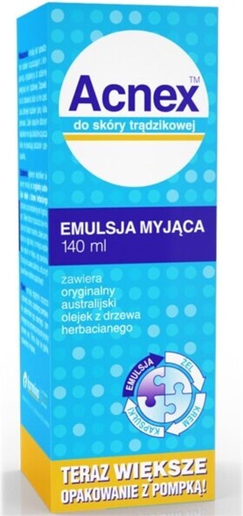 Reinigungsemulsion für unreine Haut 140ml - gegen Pickel Akne Mitesser - Acnex