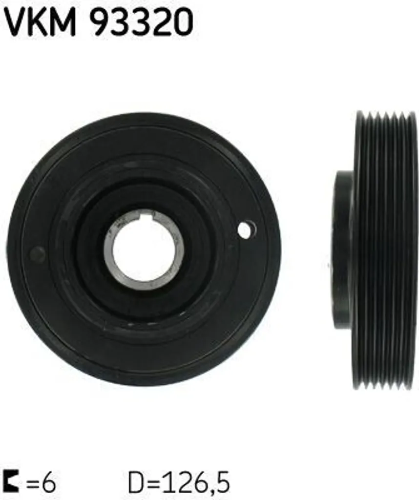 Poulie de Vilebrequin 306 Hayon SKF VKM 93320 pour Entretien Courroie