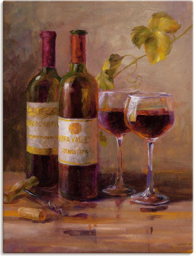 ARTland Leinwandbild Offener Wein I Größe: 30x40 cm