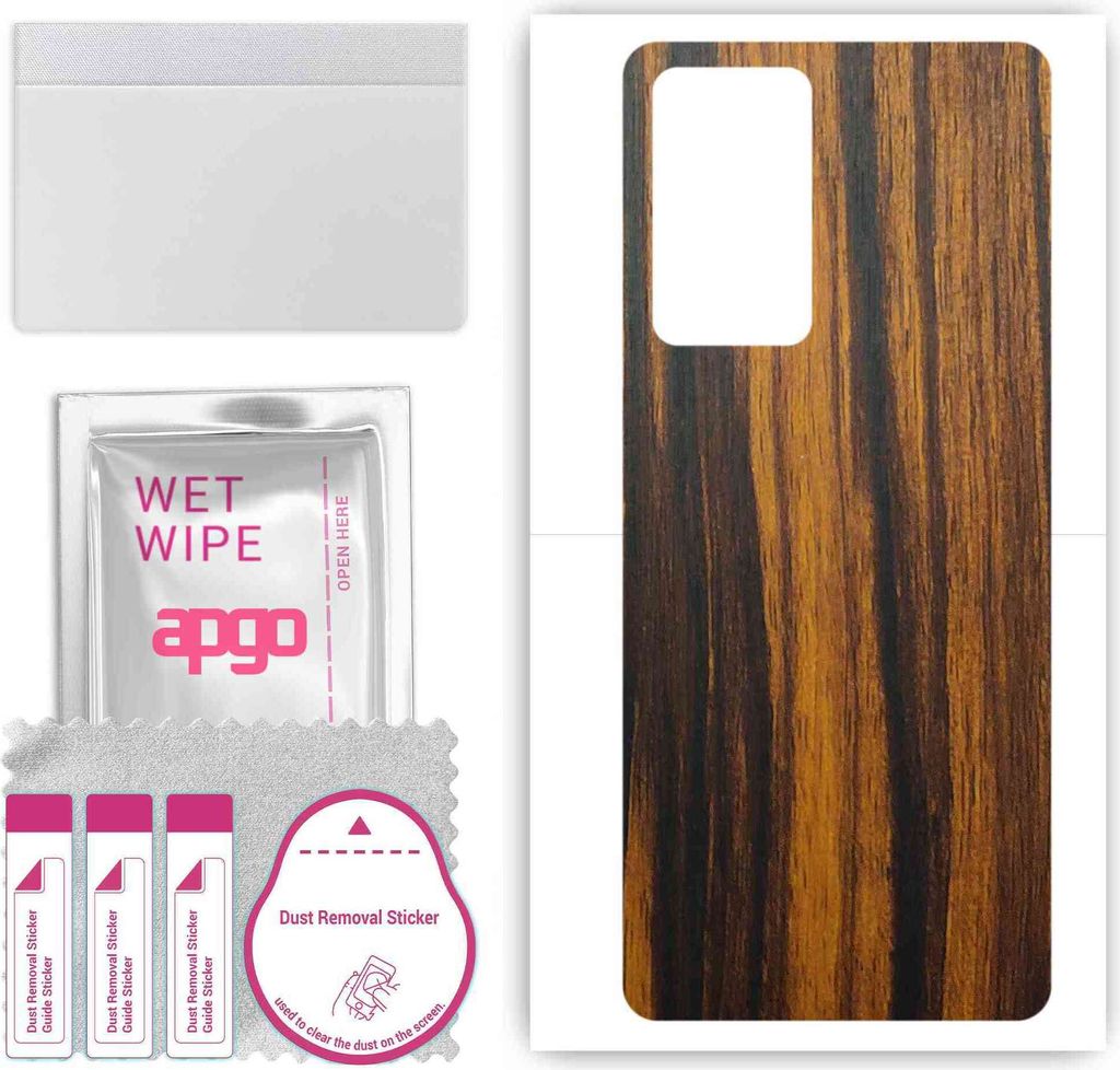 apgo Rückseite Schutzfolie, Skin, kompatibel mit Infinix Note 11S, Hinten Displayschutzfolie aus Vinylfolie, kratzfest, einfache Montage - Tigerwood