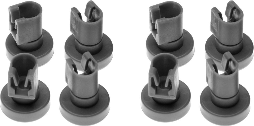 vhbw 8x Korbrolle für Oberkorb kompatibel mit Küppersbusch IGV 689, IGV 658, IGV 643, IG 646, IG 643 Geschirrspüler - Durchmesser 25 mm