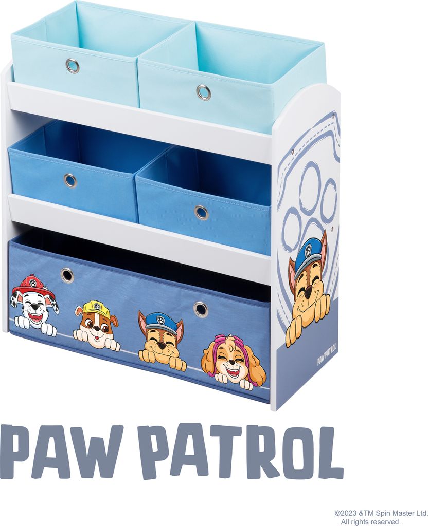 roba Spielregal aus Holz Paw Patrol - Spielzeugregal mit 5 Produktbild 