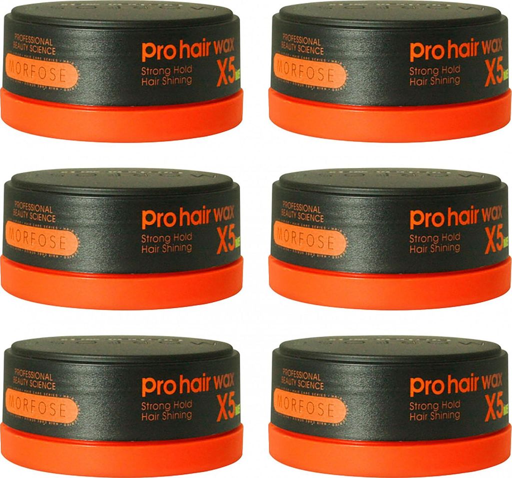 Pro Hair Wax X5 Strong Hold Orange / Men 6x150 ml Produktbild 