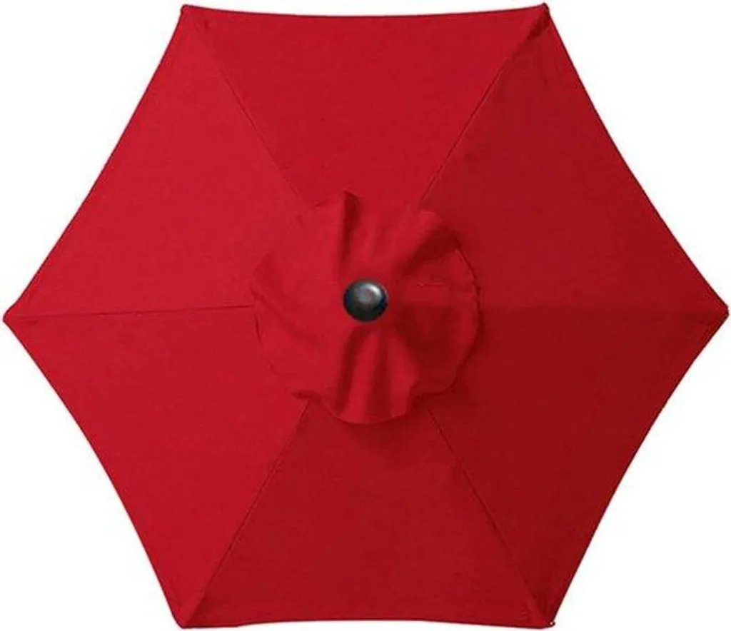 Bain de soleil XL rouge 3 mètres avec ses 6 coussins de confort UV